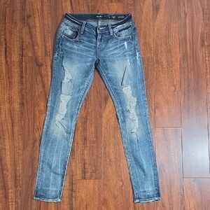 Miss Me Blue Distressed Skinny Jeans